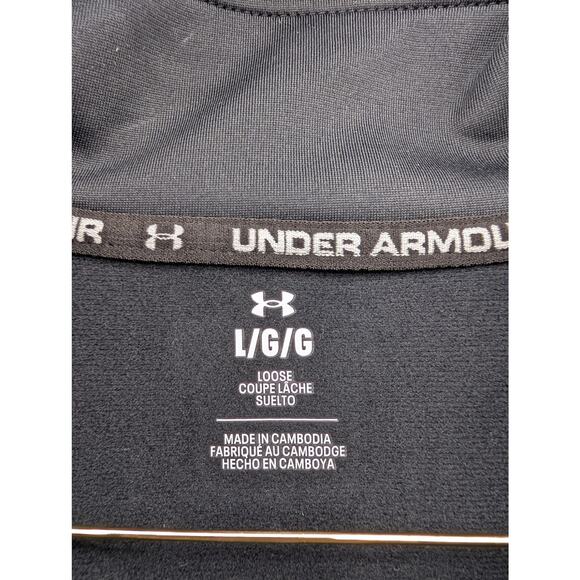 NWT Under Armour Men's Black Rival Knit Jacket in Black size Large - Picture 3 of 5